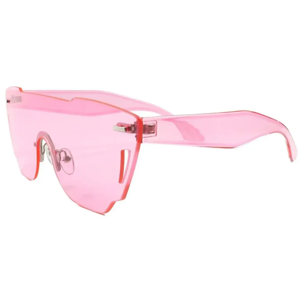 Slick Design Retro Futuristic Mens Womens Unique One Piece Pink Party Sunglasses